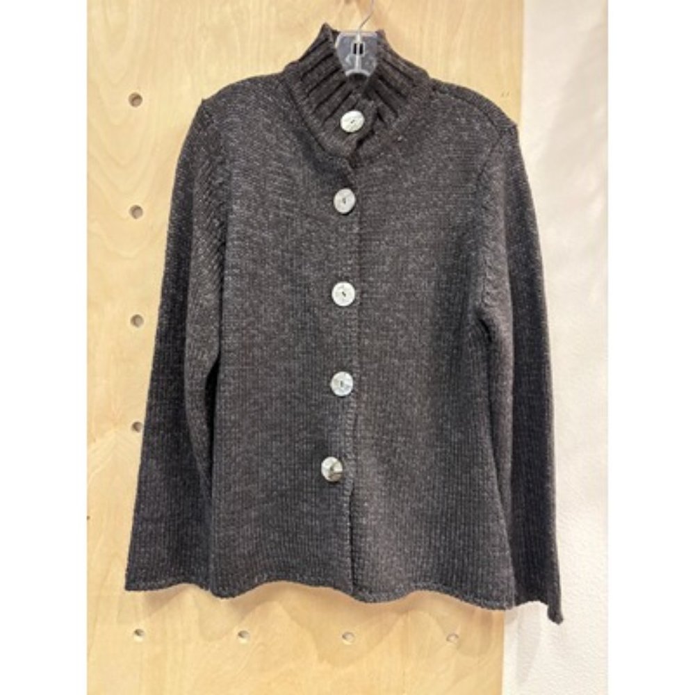 Kintamani By Wind River Gray Long Sleeve Tight Knit Cardigan Sweater Size Large